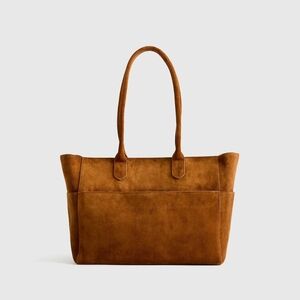 Quince Italian Suede Shopper Tote